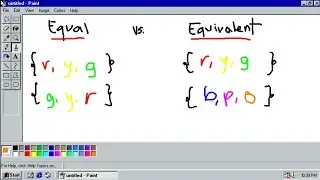 Equal and Equivalent Sets