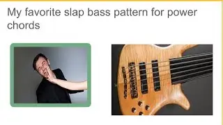 My favorite slap bass pattern for the power chord #bass #guitar #musiceducation