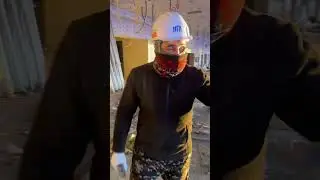 Южная Корея, Стройка Альпом, работа зимой