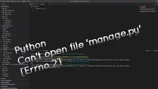 Python : can't open file No such file or directory. solved in seconds.  #django #python #runserver