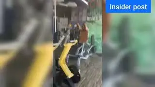 Gym destroyed due to powerful earthquake, Mexico