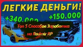 ТОП 5 СПОСОБОВ ПОДНЯТЬ БАБЛА НЕ РАБОТАЯ НА RADMIR RP CRMP HASSLE ONLINE
