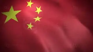 China Flag - Realistic - Waving Flag - Full HD - 1080 - Seamless Loop