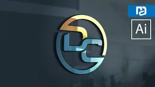 Customize Text Logo Design in Illustrator cc and Logo Mockup in photoshop | Circular icon logo