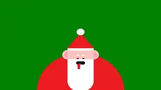 Tired Santa Claus Animation Green Screen