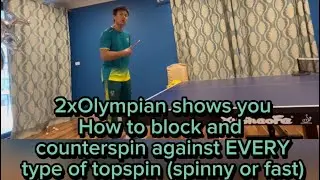 2xOlympian teaches you how to deal with ALL types of topspin (spinny ones and fast ones)
