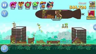 Angry Birds Friends Level 8 Tournament 985 three stars NO POWER-UP walkthrough 2021-10-02