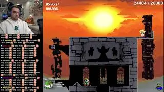 Mizkif's final moments in Jump King