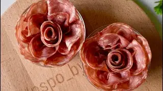 How to make Salami Roses On the next level 🌹#tutorial #fooddecoration #beautifularrangement