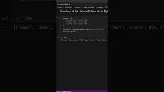 How to sort list data with lambda in Python