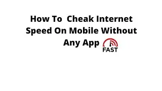 How To Cheak Internet Speed