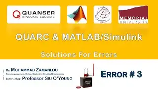 Error 3 - Solutions for Errors in Simulink - Quanser QUBE Servo 2 with MATLAB/Simulink