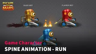 Bot Animation with Spine 2D - Run & Idle
