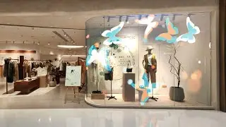 How to install the Flex Holographic LED Display Screen Sheet Behind Glass Window