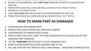 How To Mark Damaged Part - Production Coach