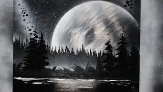 Black and White Spray Paint Art Tutorial!