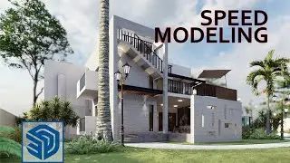SketchUp - Speed Build - 01 _ Suburban Duplex Residence | SketchUp Tutorial