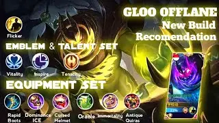 GLOO OFFLANE WITH NEW BUILD RECOMENDATION || BEST BUILD GLOO 2021 . Mobile legends
