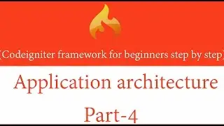 Codeigniter tutorial for beginner step by step in hindi/urdu part-4(application architecture)