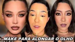 REPRODUZINDO a MAKE da GRINGA - MAQUIAGEM para ALONGAR o OLHAR