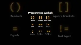 Programing Language Symbols ~ #shorts #indiashorts #ytshort #coder #program #symbols