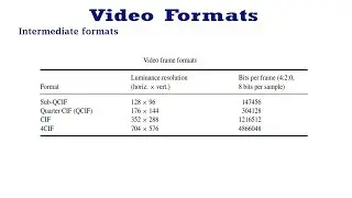 Video Formats
