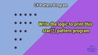 C# Star Pattern Program | WAP to print star pattern program | Interview Point