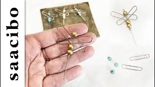 How To Make Dragonfly Charms With Only 2 Paper Clips And 3 Beads - Tutorial #diycrafts #charms