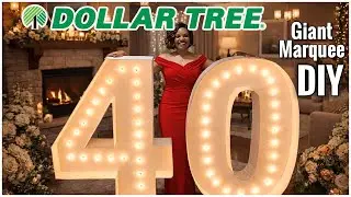 How to Make a Dollar Tree Giant Marquee Number 40 With Lights (Easy Budget-friendly DIY)
