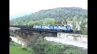 CONRAIL, C&BL, AMTRAK,  "TRAXSIDE DAY TRIP".  Pittsburgh Mainline,  May 7, 1991