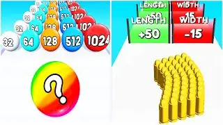 Number Ball 3D - Merge Games Vs Bullet Army Run