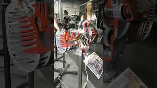 a unique exhibit of a restored old engine 