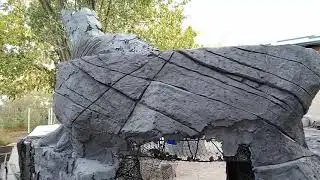 водопад из арт бетона своими руками, обзор.