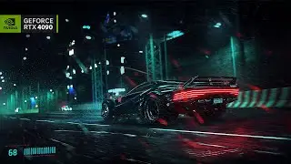[4K] Cyberpunk 2077 100+ mods | Dystopian Lighting Mod | Driving in the Rain at Night