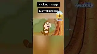 nyolong mangga, monyet pingsan!!animasi powtoon