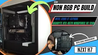 Intel i7-13700k x RTX 4070 x NZXT H7 Semi Stealth PC Build (Time-lapse) | PCB-90