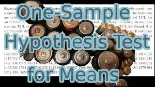 One Sample Hypothesis Test for Means