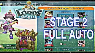 Lords mobile Limited Challenge trick vs trick stage 2 fully auto|Petite Devil stage 2 fully auto