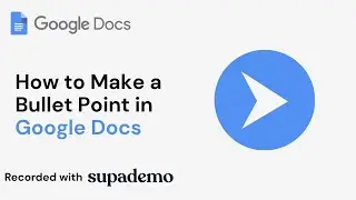 How to Make a Bullet Point in Google Docs