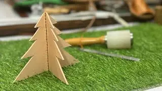 Cómo hacer un adorno navideño🎄 (Arbolito) de cuero patrón PDF🎁