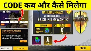 NATIONAL FINALS REDEEM CODE ? FREE EMOTE & BALLOON TOKEN | FREE FIRE EMOTE REDEEM CODE