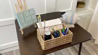 🏡 Organize Your Home with Style ~ PEMAR Large Handwoven Utensil Caddy Carrier 🏡