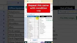 Use of Filter Function in MS Excel  