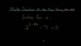 Math Question of the Day: January 30th, 2023