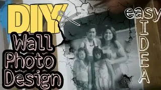 DIY _ DO IT YOURSELF PHOTO WALL DESIGN | TURN YOUR PICTURE INTO WALL FRAME