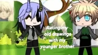 ~Rating my old paper drawings~ |Ft. My younger brother| |Gacha club| [Original|