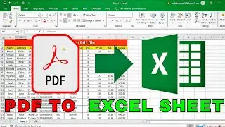 Convert PDF to EXCEL 🔥 || How to convert PDF to Excel | PDF, JPEG, Paper to Excel