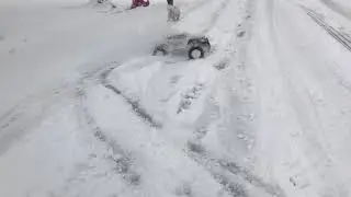 Traxxas X Maxx in the snow
