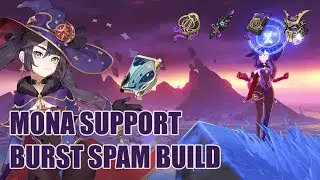 Mona Burst Spam Build with 4 Emblem of Severed Fate | Genshin Impact