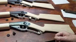 Hail and Farewell to a trio of Daisy #111 Model 40 Red Ryders with new stocks and old innards.